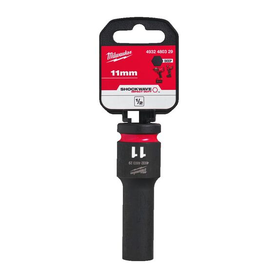 Ударная головка Milwaukee 11 MM ½˝ IMPACT SOCKET DEEP удлиненная - 4932480329, Модель: 11 MM ½˝ IMPACT SOCKET DEEP, внеший вид, изображение 2