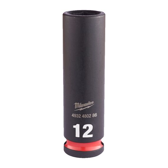 Ударная головка Milwaukee 12 MM ⅜˝ IMPACT SOCKET DEEP удлиненная - 4932480286, Модель: 12 MM ⅜˝ IMPACT SOCKET DEEP, внеший вид