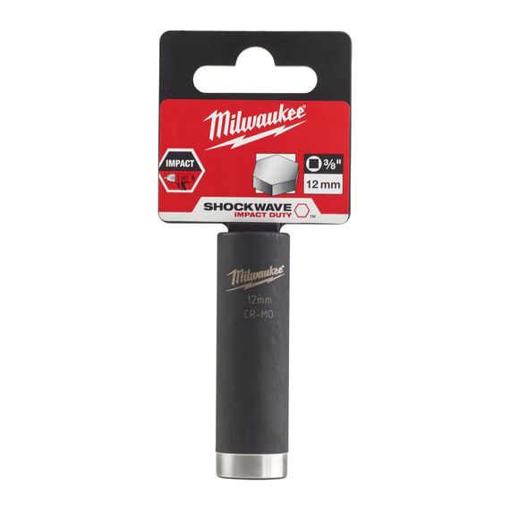 Ударная головка Milwaukee 12 MM ⅜˝ IMPACT SOCKET-LONG удлиненная - 4932478024, Модель: 12 MM ⅜˝ IMPACT SOCKET-LONG, фото, изображение 2 Ударная головка Milwaukee 12 MM ⅜˝ IMPACT SOCKET-LONG удлиненная - 4932478024, Модель: 12 MM ⅜˝ IMPACT SOCKET-LONG, внеший вид, изображение 2
