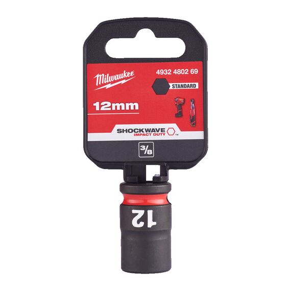Ударная головка Milwaukee 12 MM ⅜˝ IMPACT SOCKET STD - 4932480269, Модель: 12 MM ⅜˝ IMPACT SOCKET STD, внеший вид, изображение 2
