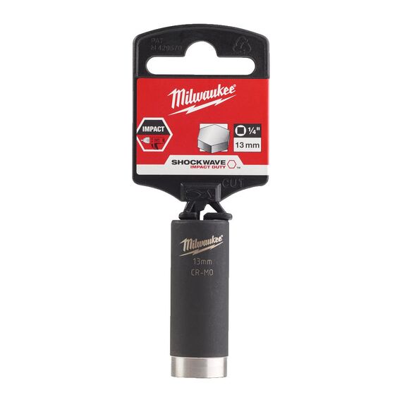 Ударная головка Milwaukee 13 MM ¼˝ IMPACT SOCKET удлиненная - 4932478007, Модель: 13 MM ¼˝ IMPACT SOCKET, фото, изображение 2 Ударная головка Milwaukee 13 MM ¼˝ IMPACT SOCKET удлиненная - 4932478007, Модель: 13 MM ¼˝ IMPACT SOCKET, внеший вид, изображение 2