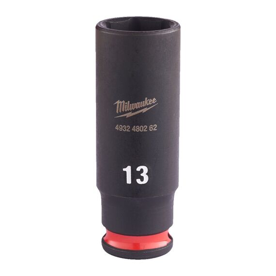 Ударная головка Milwaukee 13 MM ¼˝ IMPACT SOCKET DEEP удлиненная - 4932480262, Модель: 13 MM ¼˝ IMPACT SOCKET DEEP, внеший вид