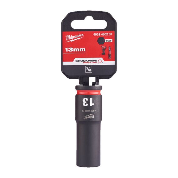 Ударная головка Milwaukee 13 MM ⅜˝ IMPACT SOCKET DEEP удлиненная - 4932480287, Модель: 13 MM ⅜˝ IMPACT SOCKET DEEP, фото, изображение 2 Ударная головка Milwaukee 13 MM ⅜˝ IMPACT SOCKET DEEP удлиненная - 4932480287, Модель: 13 MM ⅜˝ IMPACT SOCKET DEEP, внеший вид, изображение 2