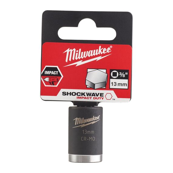 Ударная головка Milwaukee 13 MM ⅜˝ IMPACT SOCKET-SHORT укороченная - 4932478012, Модель: 13 MM ⅜˝ IMPACT SOCKET-SHORT, внеший вид, изображение 2