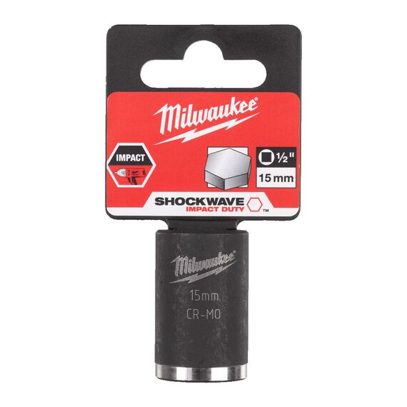 Ударная головка Milwaukee 15 MM ½˝ IMPACT SOCKET - 4932478040, Модель: 15 MM ½˝ IMPACT SOCKET, фото, изображение 2 Ударная головка Milwaukee 15 MM ½˝ IMPACT SOCKET - 4932478040, Модель: 15 MM ½˝ IMPACT SOCKET, внеший вид, изображение 2