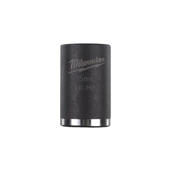 Ударная головка Milwaukee 15 MM ⅜˝ IMPACT SOCKET-SHORT укороченная - 4932478014, Модель: 15 MM ⅜˝ IMPACT SOCKET-SHORT, внеший вид