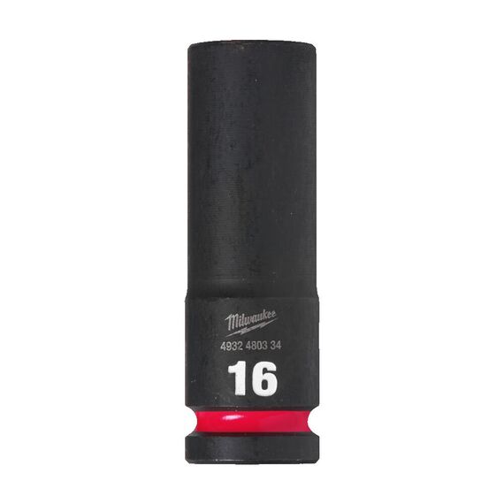 Ударная головка Milwaukee 16 MM ½˝ IMPACT SOCKET DEEP удлиненная - 4932480334, Модель: 16 MM ½˝ IMPACT SOCKET DEEP, внеший вид