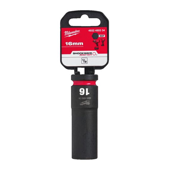 Ударная головка Milwaukee 16 MM ½˝ IMPACT SOCKET DEEP удлиненная - 4932480334, Модель: 16 MM ½˝ IMPACT SOCKET DEEP, внеший вид, изображение 2