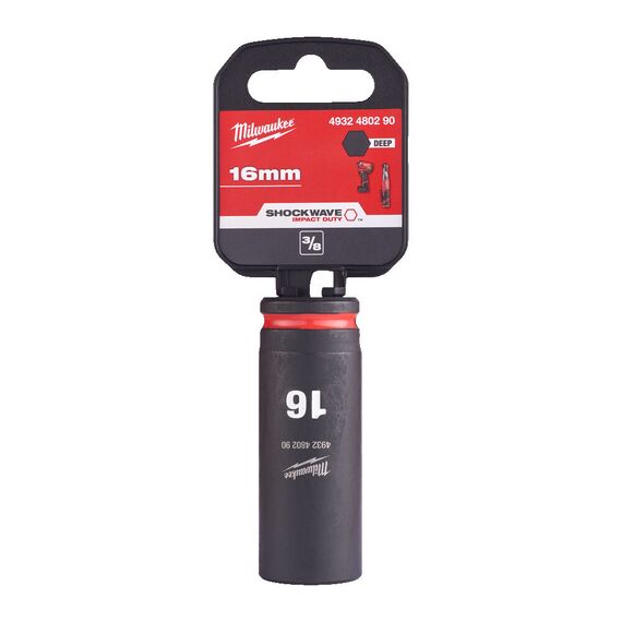 Ударная головка Milwaukee 16 MM ⅜˝ IMPACT SOCKET DEEP удлиненная - 4932480290, Модель: 16 MM ⅜˝ IMPACT SOCKET DEEP, фото, изображение 2 Ударная головка Milwaukee 16 MM ⅜˝ IMPACT SOCKET DEEP удлиненная - 4932480290, Модель: 16 MM ⅜˝ IMPACT SOCKET DEEP, внеший вид, изображение 2