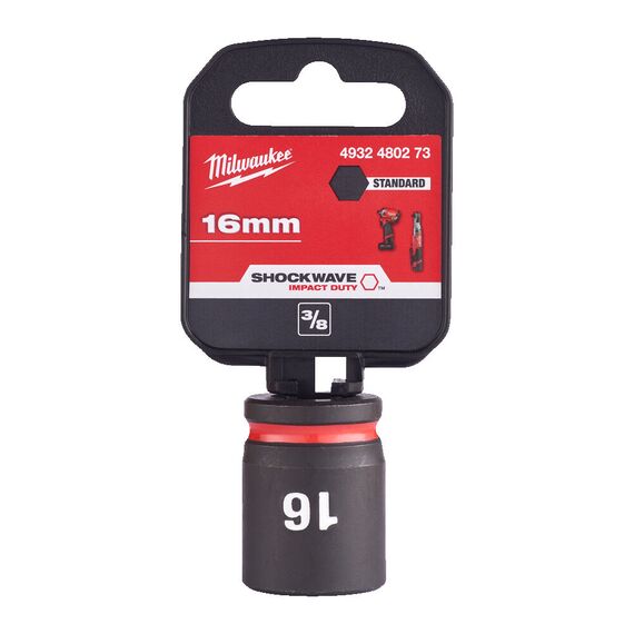 Ударная головка Milwaukee 16 MM ⅜˝ IMPACT SOCKET STD - 4932480273, Модель: 16 MM ⅜˝ IMPACT SOCKET STD, внеший вид, изображение 2