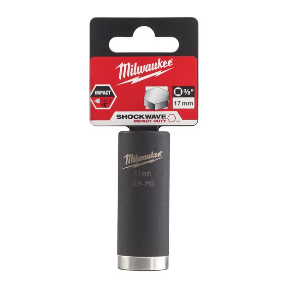Ударная головка Milwaukee 17 MM ⅜˝ IMPACT SOCKET-LONG удлиненная - 4932478029, Модель: 17 MM ⅜˝ IMPACT SOCKET-LONG, фото, изображение 2 Ударная головка Milwaukee 17 MM ⅜˝ IMPACT SOCKET-LONG удлиненная - 4932478029, Модель: 17 MM ⅜˝ IMPACT SOCKET-LONG, внеший вид, изображение 2