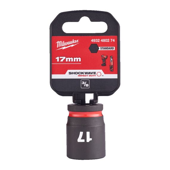 Ударная головка Milwaukee 17 MM ⅜˝ IMPACT SOCKET STD - 4932480274, Модель: 17 MM ⅜˝ IMPACT SOCKET STD, внеший вид, изображение 2