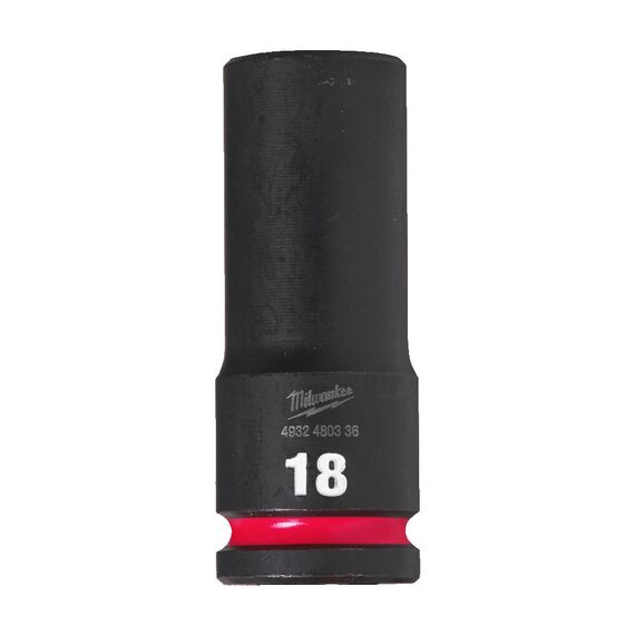 Ударная головка Milwaukee 18 MM ½˝ IMPACT SOCKET DEEP удлиненная - 4932480336, Модель: 18 MM ½˝ IMPACT SOCKET DEEP, внеший вид