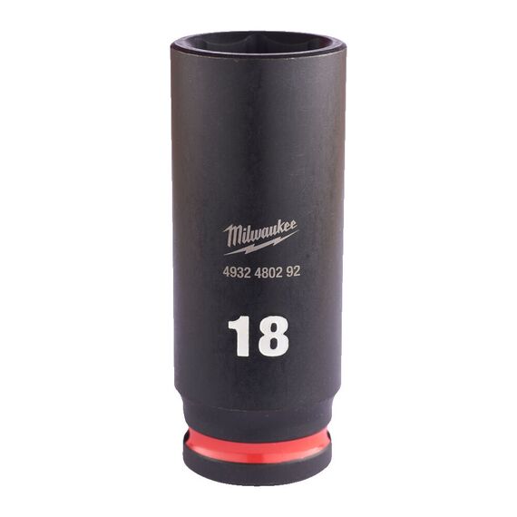 Ударная головка Milwaukee 18 MM ⅜˝ IMPACT SOCKET DEEP удлиненная - 4932480292, Модель: 18 MM ⅜˝ IMPACT SOCKET DEEP, внеший вид
