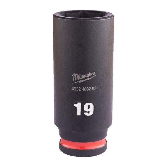 Ударная головка Milwaukee 19 MM ⅜˝ IMPACT SOCKET DEEP удлиненная - 4932480293, Модель: 19 MM ⅜˝ IMPACT SOCKET DEEP, внеший вид