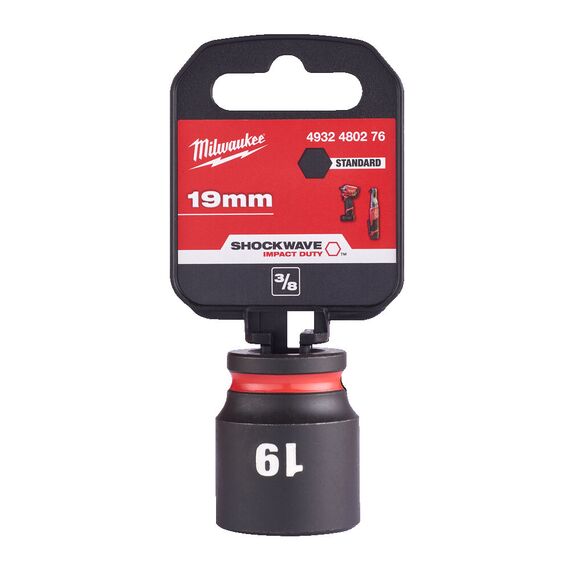 Ударная головка Milwaukee 19 MM ⅜˝ IMPACT SOCKET STD - 4932480276, Модель: 19 MM ⅜˝ IMPACT SOCKET STD, внеший вид, изображение 2