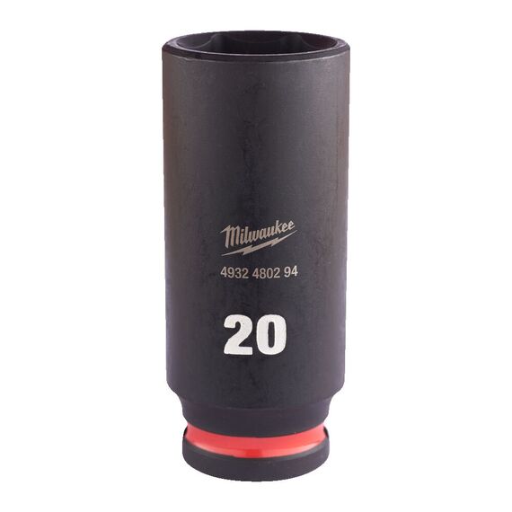 Ударная головка Milwaukee 20 MM ⅜˝ IMPACT SOCKET DEEP удлиненная - 4932480294, Модель: 20 MM ⅜˝ IMPACT SOCKET DEEP, внеший вид