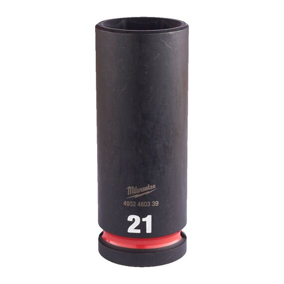 Ударная головка Milwaukee 21 MM ½˝ IMPACT SOCKET DEEP удлиненная - 4932480339, Модель: 21 MM ½˝ IMPACT SOCKET DEEP, внеший вид