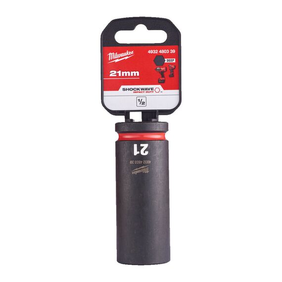 Ударная головка Milwaukee 21 MM ½˝ IMPACT SOCKET DEEP удлиненная - 4932480339, Модель: 21 MM ½˝ IMPACT SOCKET DEEP, внеший вид, изображение 2