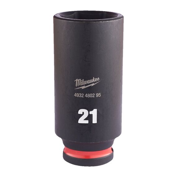 Ударная головка Milwaukee 21 MM ⅜˝ IMPACT SOCKET DEEP удлиненная - 4932480295, Модель: 21 MM ⅜˝ IMPACT SOCKET DEEP, внеший вид