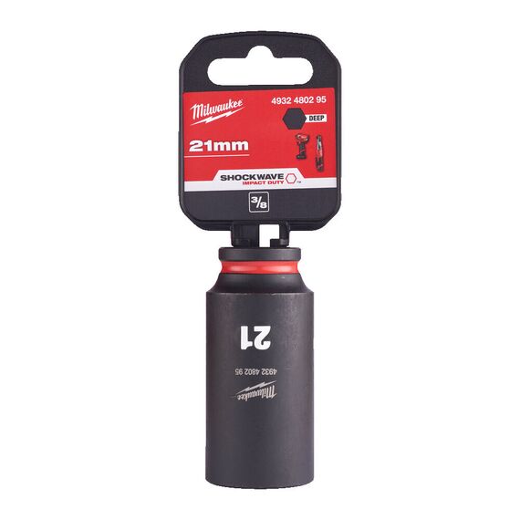 Ударная головка Milwaukee 21 MM ⅜˝ IMPACT SOCKET DEEP удлиненная - 4932480295, Модель: 21 MM ⅜˝ IMPACT SOCKET DEEP, фото, изображение 2 Ударная головка Milwaukee 21 MM ⅜˝ IMPACT SOCKET DEEP удлиненная - 4932480295, Модель: 21 MM ⅜˝ IMPACT SOCKET DEEP, внеший вид, изображение 2