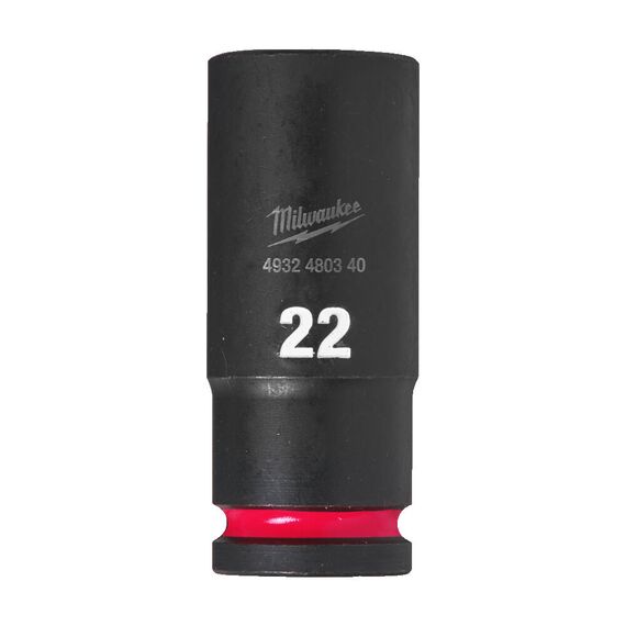 Ударная головка Milwaukee 22 MM ½˝ IMPACT SOCKET DEEP удлиненная - 4932480340, Модель: 22 MM ½˝ IMPACT SOCKET DEEP, внеший вид