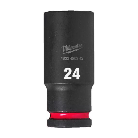 Ударная головка Milwaukee 24 MM ½˝ IMPACT SOCKET DEEP удлиненная - 4932480342, Модель: 24 MM ½˝ IMPACT SOCKET DEEP, внеший вид