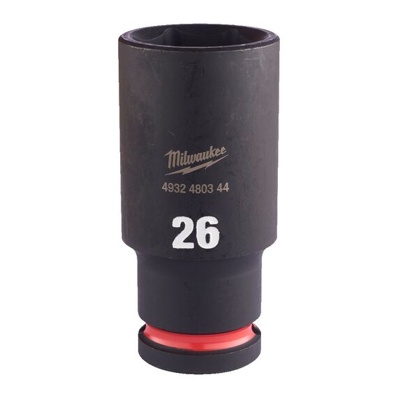 Ударная головка Milwaukee 26 MM ½˝ IMPACT SOCKET DEEP удлиненная - 4932480344, Модель: 26 MM ½˝ IMPACT SOCKET DEEP, внеший вид