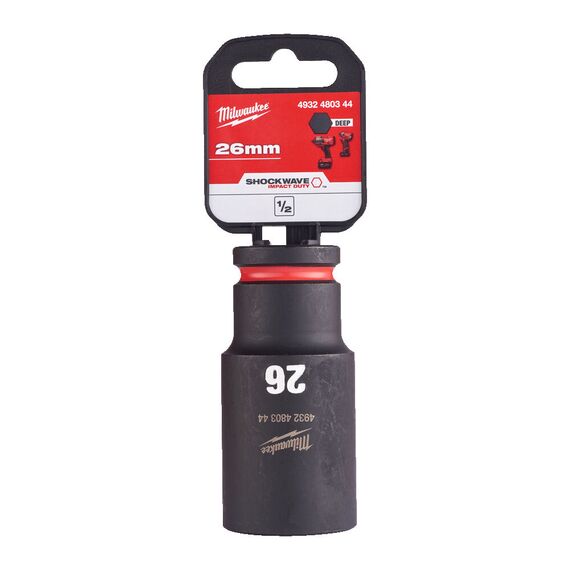 Ударная головка Milwaukee 26 MM ½˝ IMPACT SOCKET DEEP удлиненная - 4932480344, Модель: 26 MM ½˝ IMPACT SOCKET DEEP, внеший вид, изображение 2
