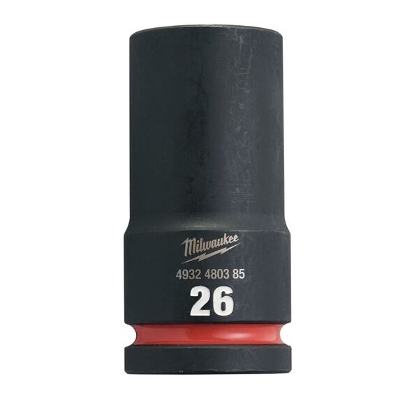Ударная головка Milwaukee 26 MM ¾˝ IMPACT SOCKET DEEP удлиненная - 4932480385, Модель: 26 MM ¾˝ IMPACT SOCKET DEEP, внеший вид