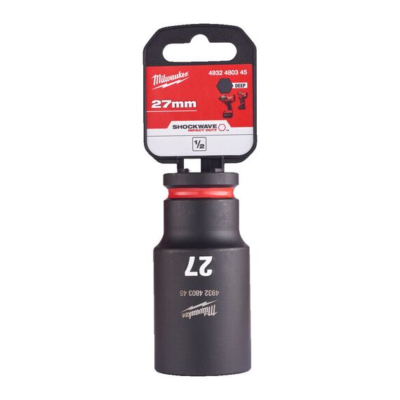 Ударная головка Milwaukee 27 MM ½˝ IMPACT SOCKET DEEP удлиненная - 4932480345, Модель: 27 MM ½˝ IMPACT SOCKET DEEP, внеший вид, изображение 2