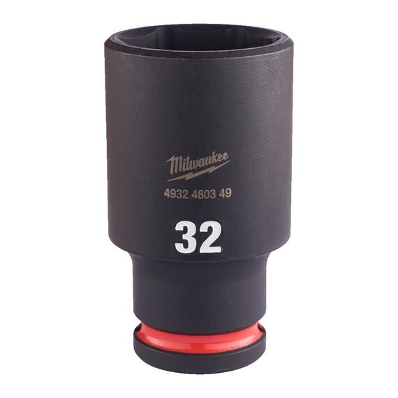 Ударная головка Milwaukee 32 MM ½˝ IMPACT SOCKET DEEP удлиненная - 4932480349, Модель: 32 MM ½˝ IMPACT SOCKET DEEP, внеший вид