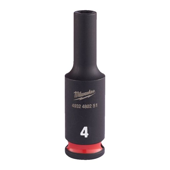Ударная головка Milwaukee 4 MM ¼˝ IMPACT SOCKET DEEP удлиненная - 4932480251, Модель: 4 MM ¼˝ IMPACT SOCKET DEEP, внеший вид