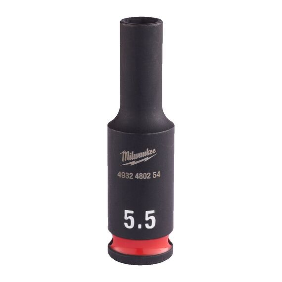 Ударная головка Milwaukee 5,5 MM ¼˝ IMPACT SOCKET DEEP удлиненная - 4932480254, Модель: 5,5 MM ¼˝ IMPACT SOCKET DEEP, внеший вид