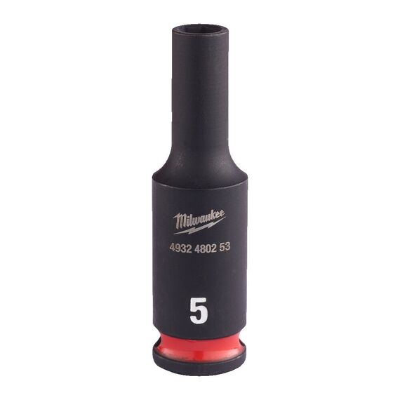 Ударная головка Milwaukee 5 MM ¼˝ IMPACT SOCKET DEEP удлиненная - 4932480253, Модель: 5 MM ¼˝ IMPACT SOCKET DEEP, внеший вид