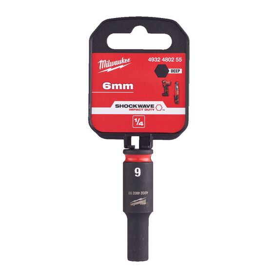 Ударная головка Milwaukee 6 MM ¼˝ IMPACT SOCKET DEEP удлиненная - 4932480255, Модель: 6 MM ¼˝ IMPACT SOCKET DEEP, внеший вид, изображение 2