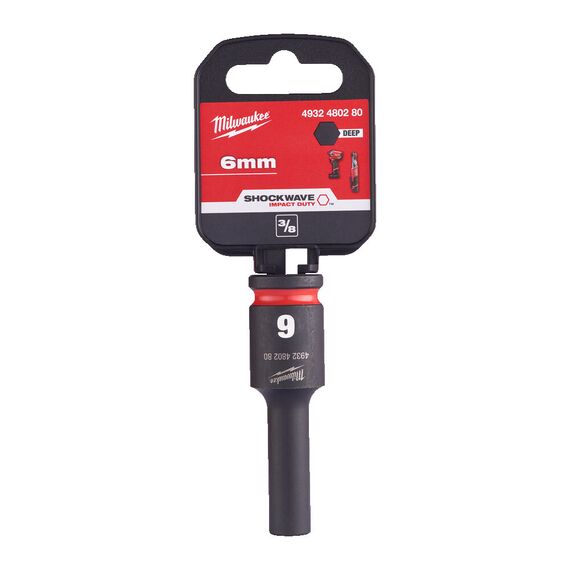 Ударная головка Milwaukee 6 MM ⅜˝ IMPACT SOCKET DEEP удлиненная - 4932480280, Модель: 6 MM ⅜˝ IMPACT SOCKET DEEP, фото, изображение 2 Ударная головка Milwaukee 6 MM ⅜˝ IMPACT SOCKET DEEP удлиненная - 4932480280, Модель: 6 MM ⅜˝ IMPACT SOCKET DEEP, внеший вид, изображение 2