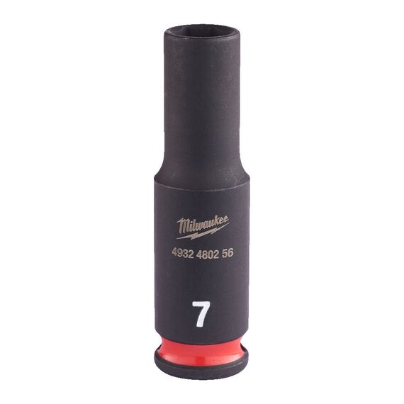 Ударная головка Milwaukee 7 MM ¼˝ IMPACT SOCKET DEEP удлиненная - 4932480256, Модель: 7 MM ¼˝ IMPACT SOCKET DEEP, внеший вид