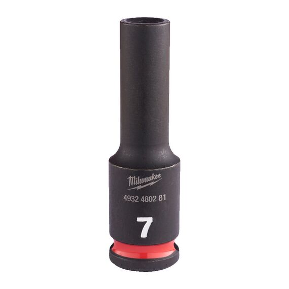 Ударная головка Milwaukee 7 MM ⅜˝ IMPACT SOCKET DEEP удлиненная - 4932480281, Модель: 7 MM ⅜˝ IMPACT SOCKET DEEP, внеший вид
