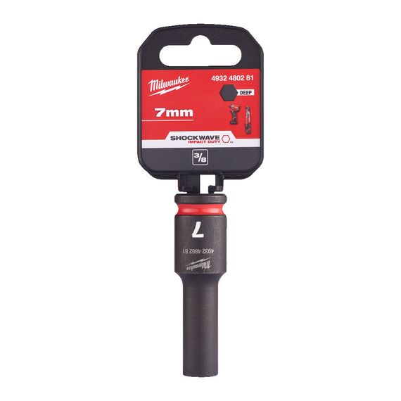 Ударная головка Milwaukee 7 MM ⅜˝ IMPACT SOCKET DEEP удлиненная - 4932480281, Модель: 7 MM ⅜˝ IMPACT SOCKET DEEP, фото, изображение 2 Ударная головка Milwaukee 7 MM ⅜˝ IMPACT SOCKET DEEP удлиненная - 4932480281, Модель: 7 MM ⅜˝ IMPACT SOCKET DEEP, внеший вид, изображение 2