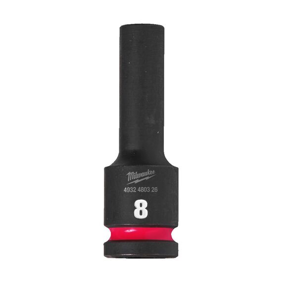 Ударная головка Milwaukee 8 MM ½˝ IMPACT SOCKET DEEP удлиненная - 4932480326, Модель: 8 MM ½˝ IMPACT SOCKET DEEP, внеший вид
