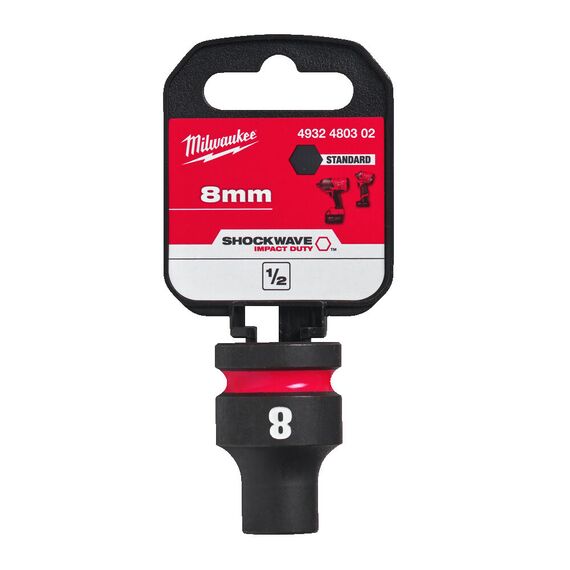 Ударная головка Milwaukee 8 MM ½˝ IMPACT SOCKET STD - 4932480302, Модель: 8 MM ½˝ IMPACT SOCKET STD, внеший вид, изображение 2
