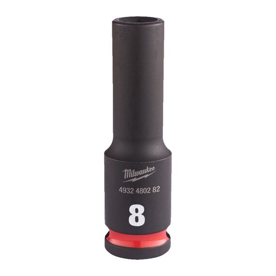 Ударная головка Milwaukee 8 MM ⅜˝ IMPACT SOCKET DEEP удлиненная - 4932480282, Модель: 8 MM ⅜˝ IMPACT SOCKET DEEP, внеший вид