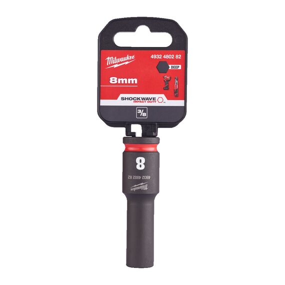 Ударная головка Milwaukee 8 MM ⅜˝ IMPACT SOCKET DEEP удлиненная - 4932480282, Модель: 8 MM ⅜˝ IMPACT SOCKET DEEP, фото, изображение 2 Ударная головка Milwaukee 8 MM ⅜˝ IMPACT SOCKET DEEP удлиненная - 4932480282, Модель: 8 MM ⅜˝ IMPACT SOCKET DEEP, внеший вид, изображение 2
