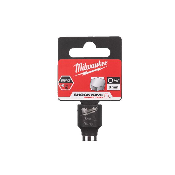 Ударная головка Milwaukee 8 MM ⅜˝ IMPACT SOCKET-SHORT укороченная - 4932478008, Модель: 8 MM ⅜˝ IMPACT SOCKET-SHORT, внеший вид, изображение 2
