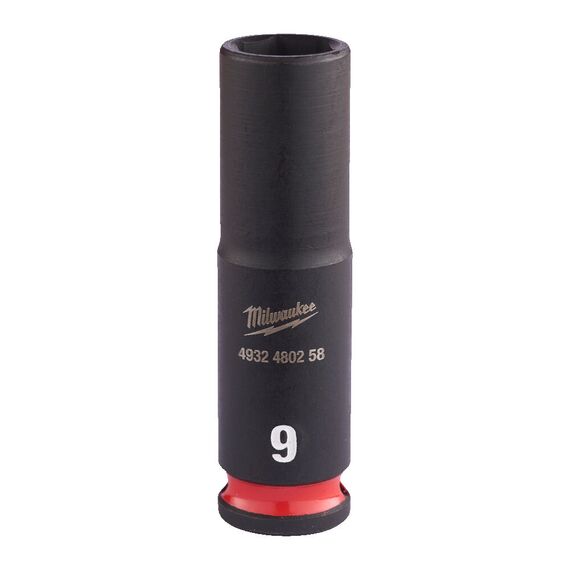 Ударная головка Milwaukee 9 MM ¼˝ IMPACT SOCKET DEEP удлиненная - 4932480258, Модель: 9 MM ¼˝ IMPACT SOCKET DEEP, внеший вид