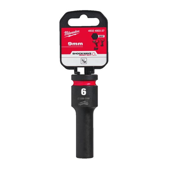Ударная головка Milwaukee 9 MM ½˝ IMPACT SOCKET DEEP удлиненная - 4932480327, Модель: 9 MM ½˝ IMPACT SOCKET DEEP, внеший вид, изображение 2