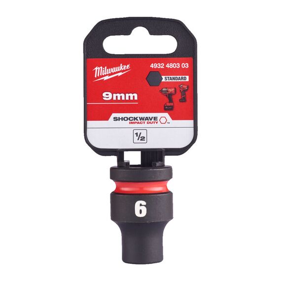 Ударная головка Milwaukee 9 MM ½˝ IMPACT SOCKET STD - 4932480303, Модель: 9 MM ½˝ IMPACT SOCKET STD, внеший вид, изображение 2
