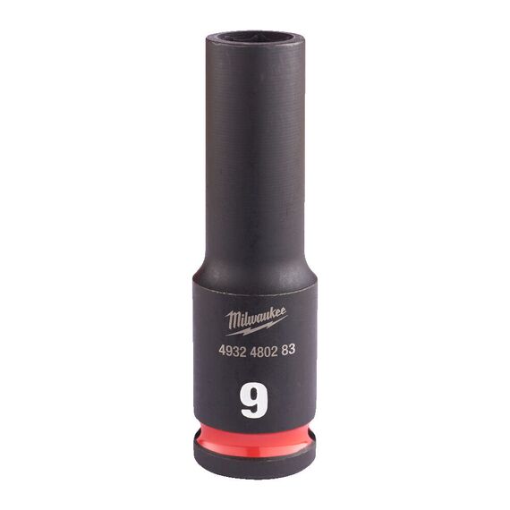 Ударная головка Milwaukee 9 MM ⅜˝ IMPACT SOCKET DEEP удлиненная - 4932480283, Модель: 9 MM ⅜˝ IMPACT SOCKET DEEP, внеший вид