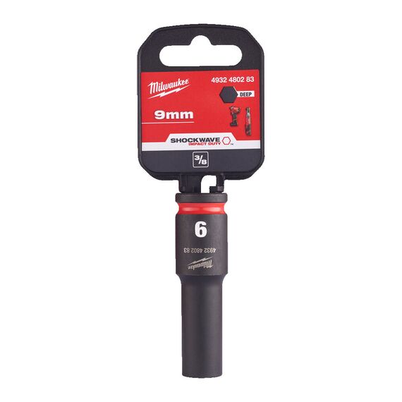 Ударная головка Milwaukee 9 MM ⅜˝ IMPACT SOCKET DEEP удлиненная - 4932480283, Модель: 9 MM ⅜˝ IMPACT SOCKET DEEP, фото, изображение 2 Ударная головка Milwaukee 9 MM ⅜˝ IMPACT SOCKET DEEP удлиненная - 4932480283, Модель: 9 MM ⅜˝ IMPACT SOCKET DEEP, внеший вид, изображение 2